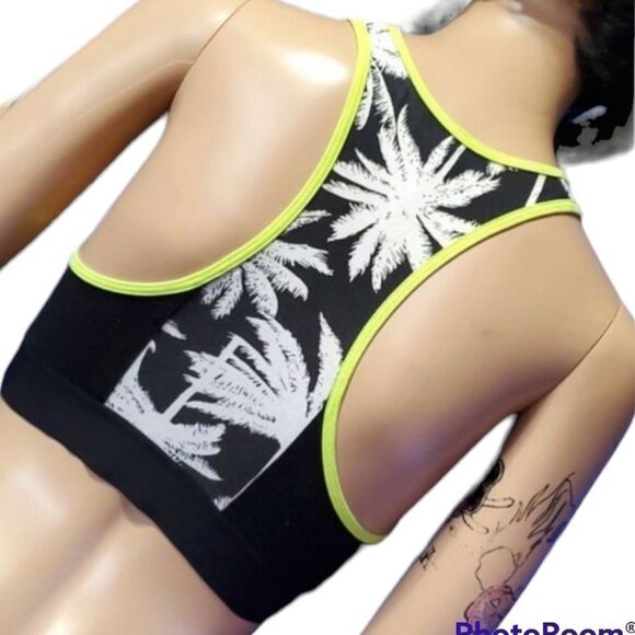 VS PINK Crop Palm Tree Sports Bra 🌴 - Picture 5 of 8